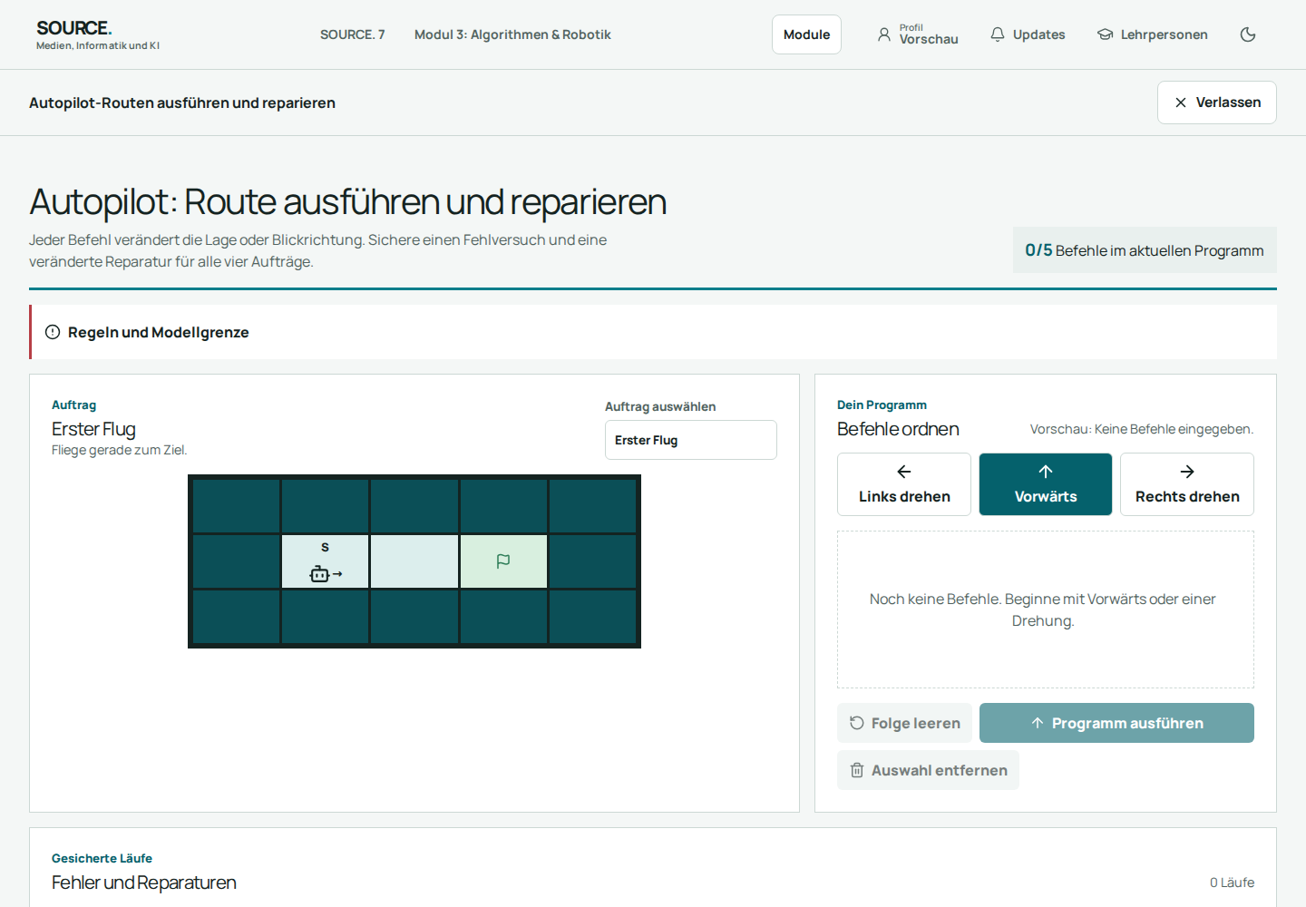 Neues Routenlabor: Programme bauen und Routen prüfen