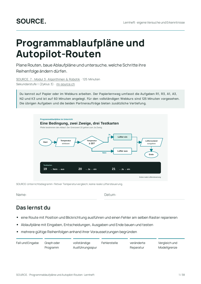 Neues SOURCE. Lernheft Medien und Informatik Kurs 7